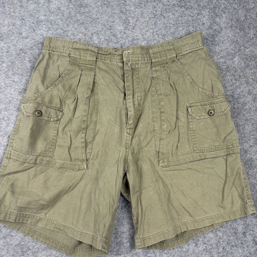 Ash Creek Trading Cargo Shorts Mens‎ 34 Green Utility Gorpcore Hiking Outdoor